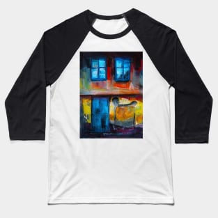 Pastel Portrait of an Old Facade Baseball T-Shirt